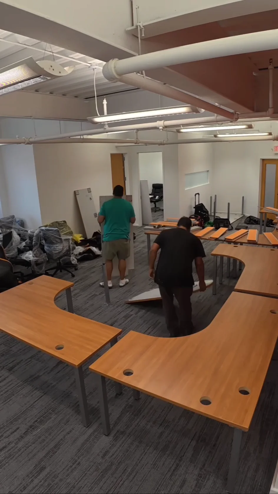 Commercial office furniture assembly completed by Assemble Pro NJ in East Brunswick New Jersey